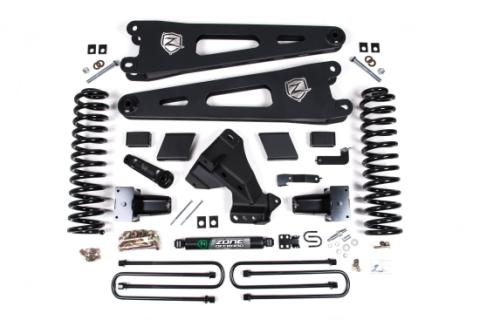 23-24 Ford F-250/F-350 Super Duty 4WD 5 Inch Radius Arm Lift Kit 3 Inch Rear Block Gas 3 Leaf Main No Shocks Zone Offroad
