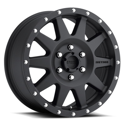 Aluminum Wheels 18x9 The Standard MR301 Bolt Pattern 6 On 135 Offset 18 Lip Size 3.7 Matte Black MB Method