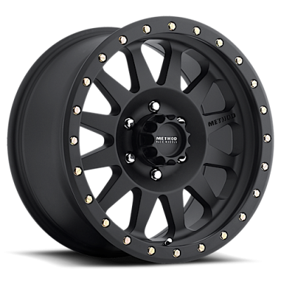 Aluminum Wheels 16x8 Double Standard MR304 Bolt Pattern 6 On 139.7 Offset 0 Lip Size 2.76 Matte Black MB Method