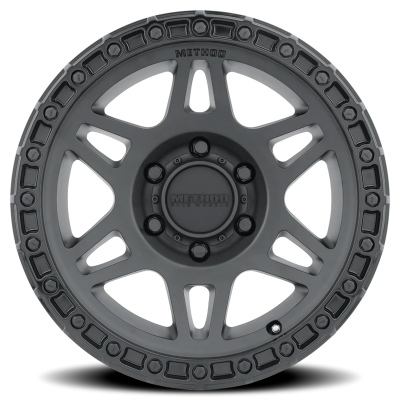 Aluminum Wheels 18x9 MR312 Bolt Pattern 6 On 139.7 Offset 18 Lip Size 1.02 Double Matte Black MBGL Gloss Black Lip Method