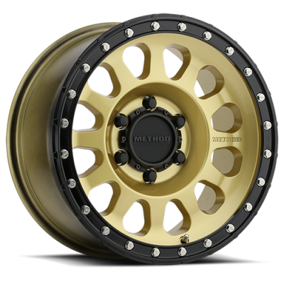 Aluminum Wheels 20x9 MR315 Bolt Pattern 6 On 135 Offset 18 Lip Size 2.13 Gold GD Black Street Loc Method