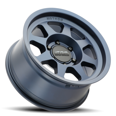 Aluminum Wheels 15x7 Bead Grip MR701 Bolt Pattern 5 On 100 Offset 15 Lip Size 0.91 Bahia Blue BL Method