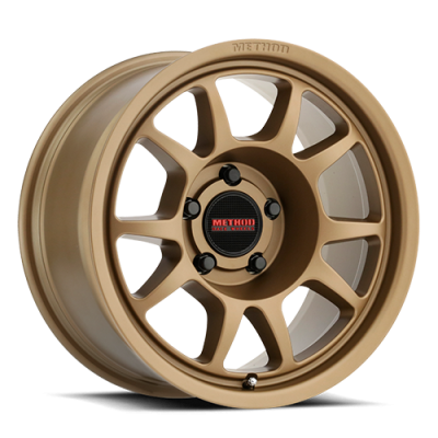 Aluminum Wheels 17x7.5 Bead Grip MR702 Bolt Pattern 5 On 130 Offset 50 Lip Size 1.18 Method Bronze BRZ Method