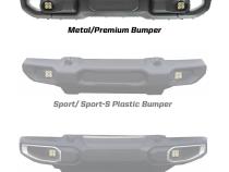 Jeep JL Fog Light Squadron-R 18-Pres Wrangler JL Rubicon Fog Pocket Kit Baja Designs Baja Designs