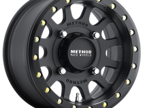 Aluminum Wheels 15x7 MR401 Beadlock UTV Bolt Pattern 5 On 114.3 Offset 38 Lip Size 0.79 Matte Black MB Method